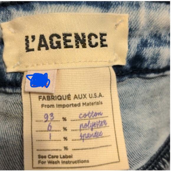 L'Agence Margot High Rise Acid Wash Distruct/Distressed Jeans - Size 25 (NWT) - Picture 10 of 10